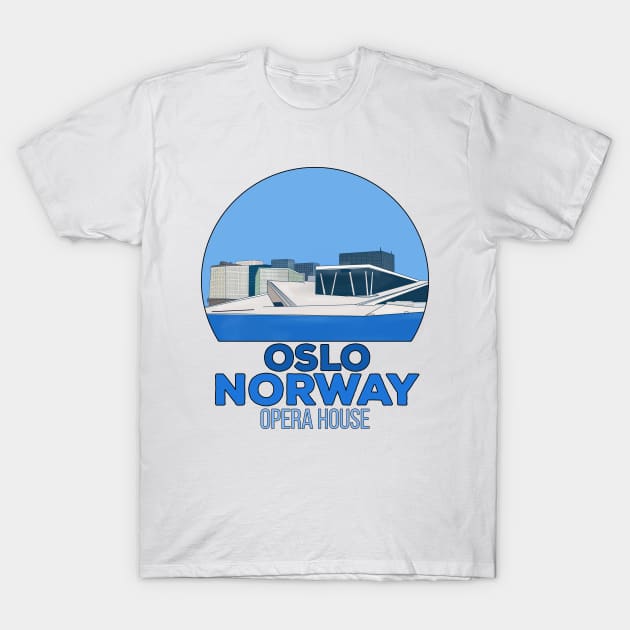The Norwegian Opera and Ballet Oslo Norway T-Shirt by DiegoCarvalho